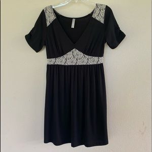 S.H.E. - Black with White Lace Dress